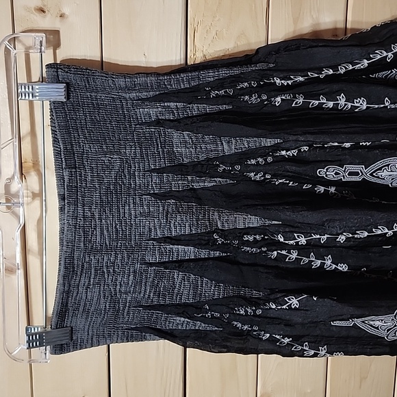 Anthropologie Lapis Gray ruched midi skirt REVERSABLE Dress/Skirt One Size - Picture 4 of 8